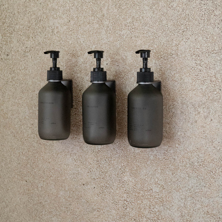 Trio in the shower - CARE Set - Blurry Black - Aluminum