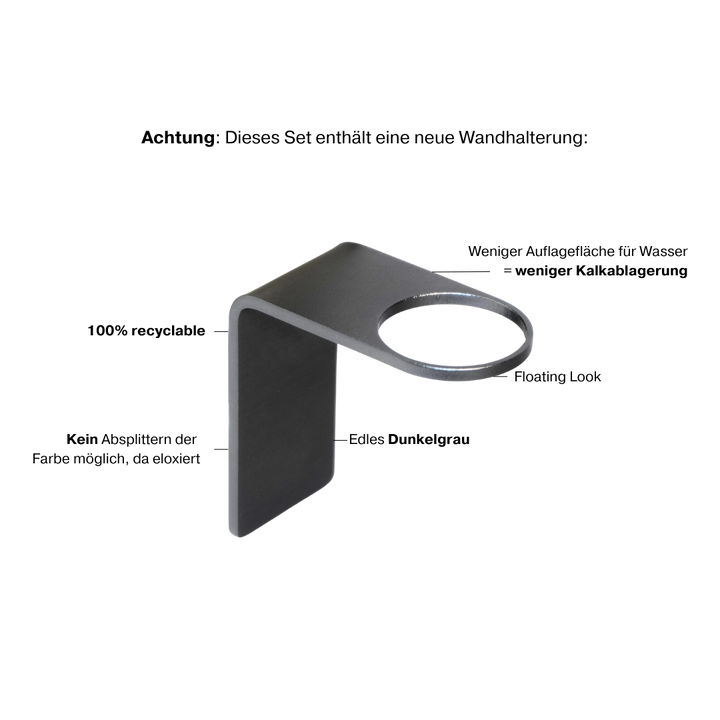 Duo in the shower - CARE Set - Blurry Black - Aluminum