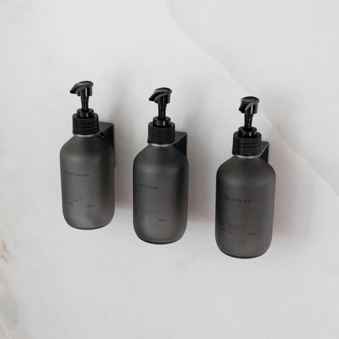 Trio in the shower - CARE Set - Blurry Black - Aluminum