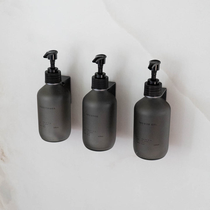 Trio in the shower - CARE Set - Blurry Black - Aluminum