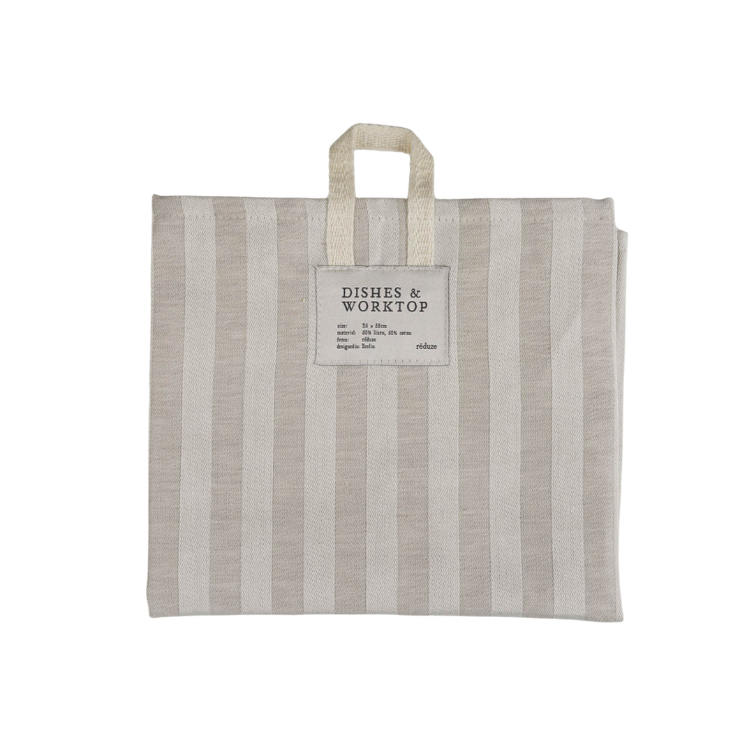 Geschirrtuch - DISHES & WORKTOP - natur gestreift