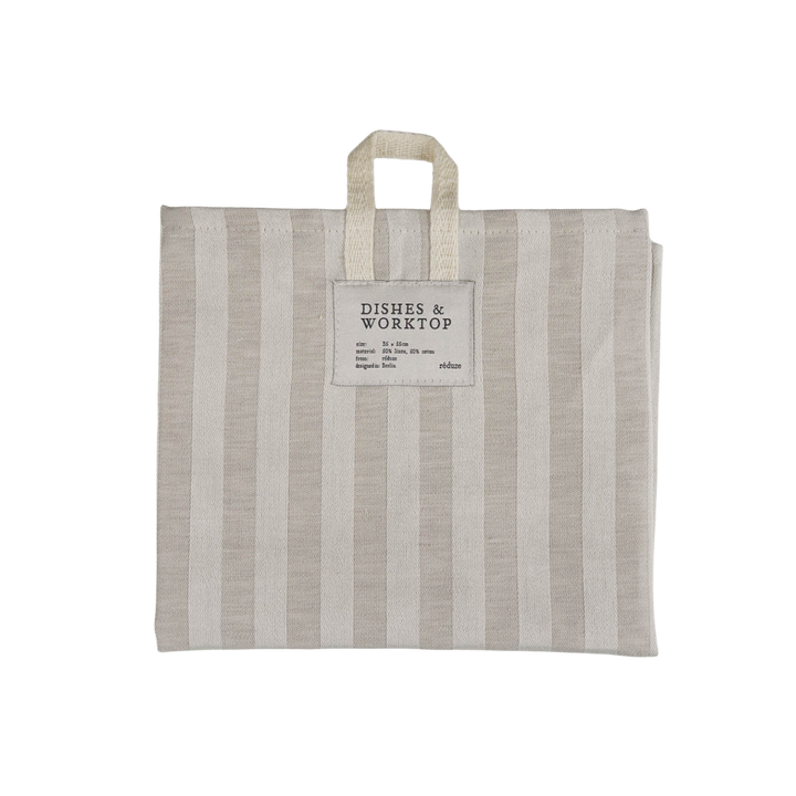 Geschirrtuch - DISHES & WORKTOP - natur gestreift