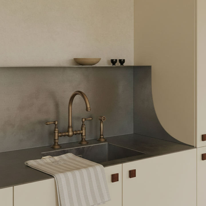 Geschirrtuch - DISHES & WORKTOP - natur gestreift