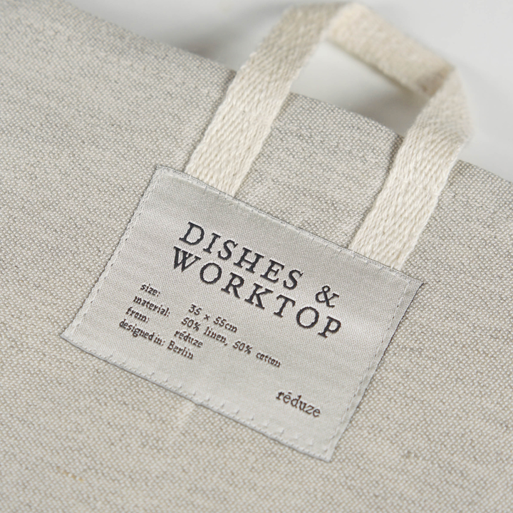 3-er Set Geschirrtuch - DISHES & WORKTOP - natur uni