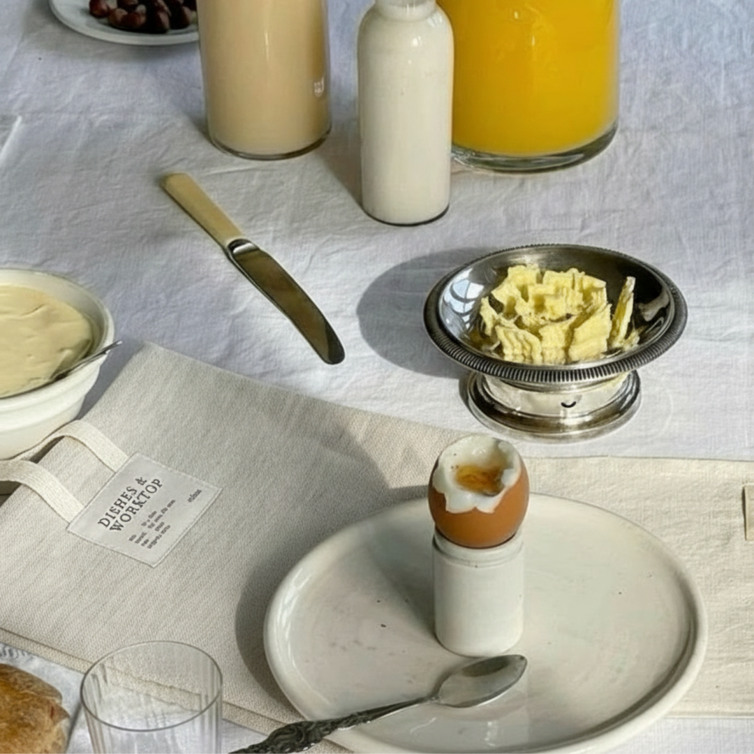 3-er Set Geschirrtuch - DISHES & WORKTOP - natur uni