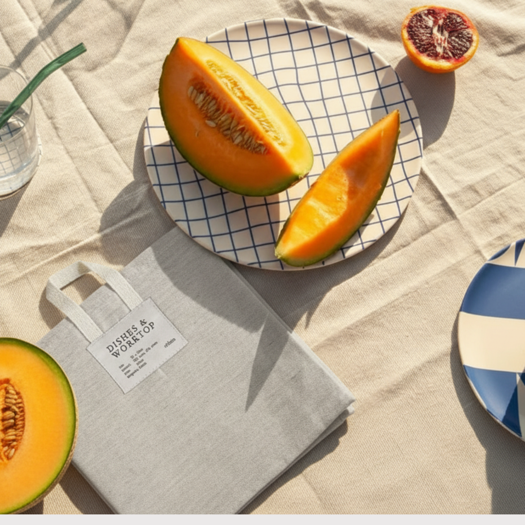 3-er Set Geschirrtuch - DISHES & WORKTOP - natur uni