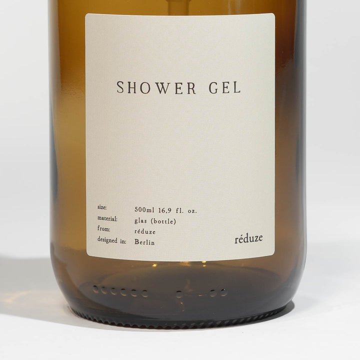 Shower Gel - CARE bottle - brown glass