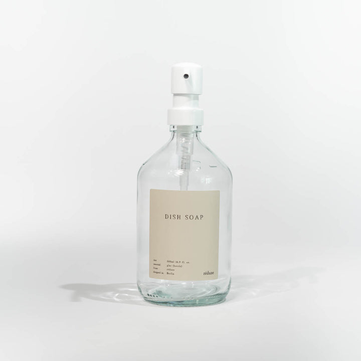 Dish Soap - CARE bottle - clear glass