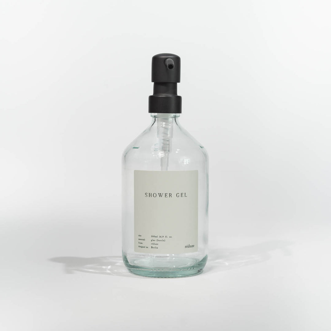 Shower Gel - CARE bottle - clear glass