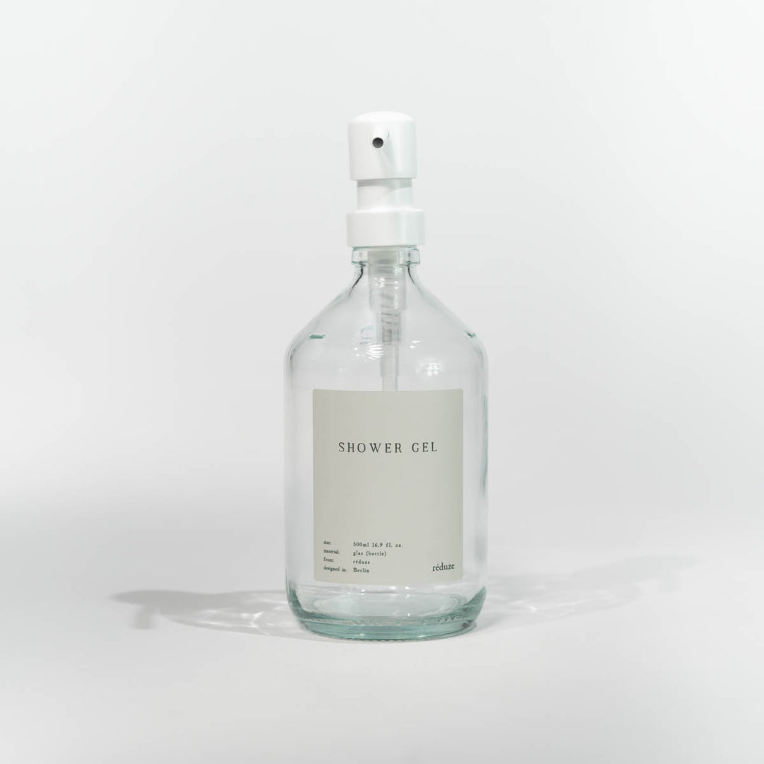 Shower Gel - CARE Flasche - Klarglas
